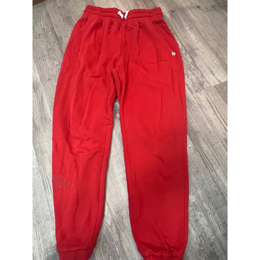 Ryderwear Mens Red Fleece Jogger Sweatpants Embossed Logo Size Large